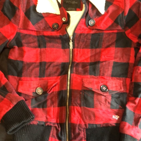 🥳2/$100🥳Fox plaid coat - Picture 3 of 4